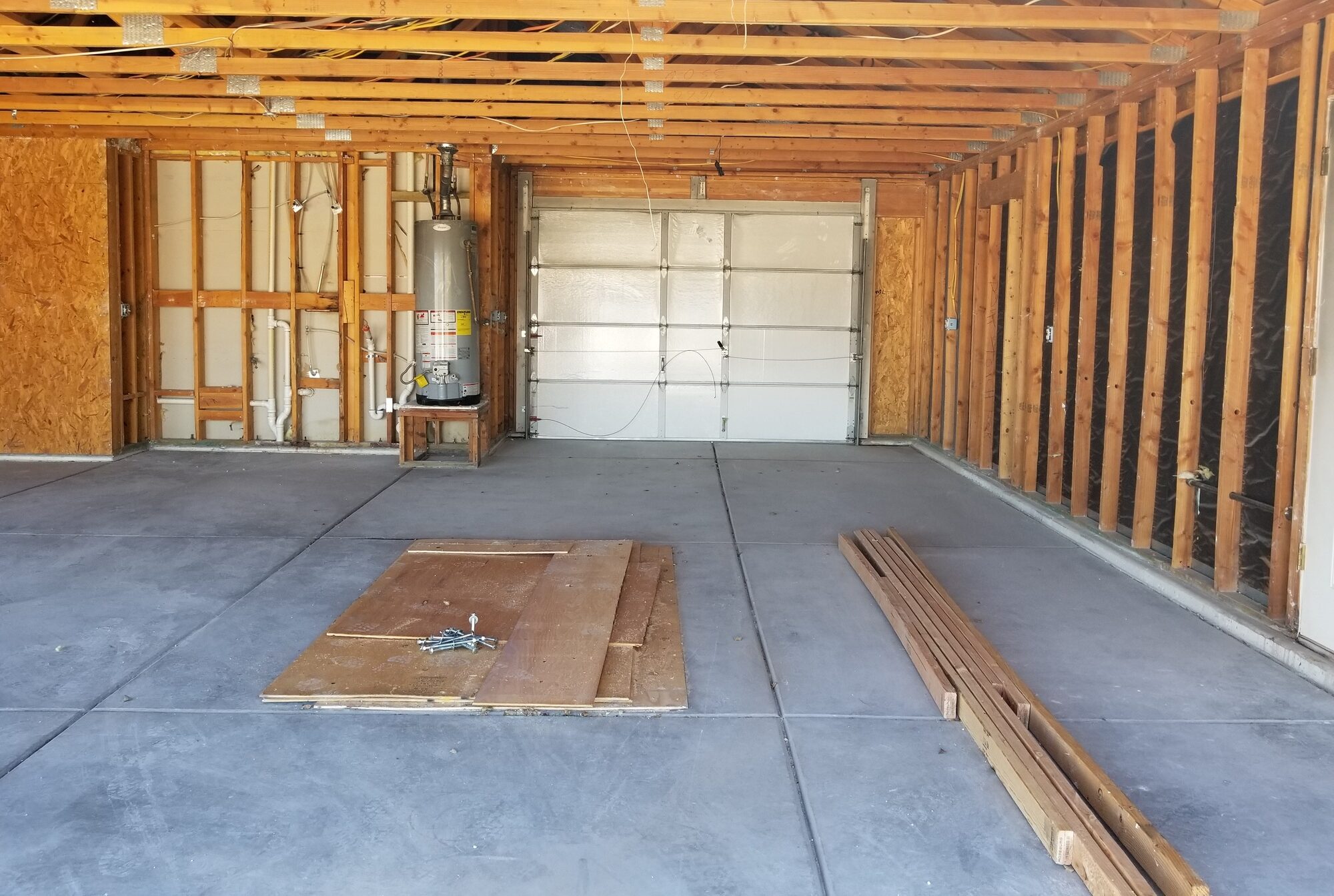 Construction! Interior Garage Demolition After Garage Fire Damage!